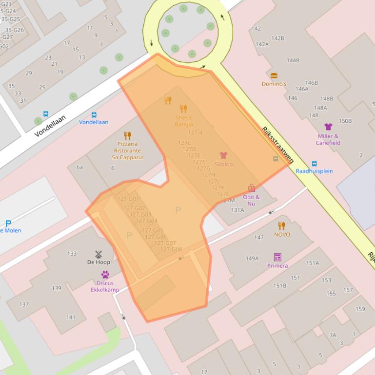 Kaart van postcodegebied 9752BC.