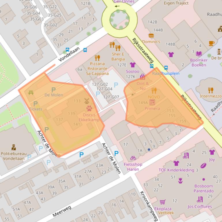 Kaart van postcodegebied 9752BD.