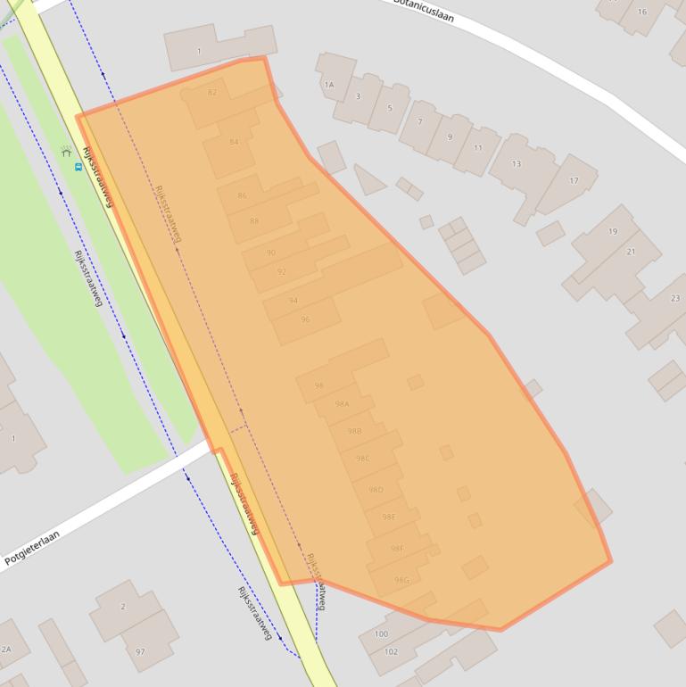 Kaart van postcodegebied 9752BJ.