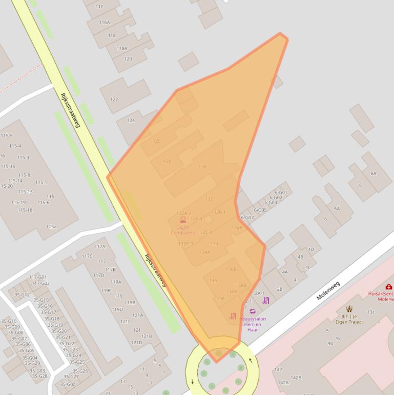 Kaart van postcodegebied 9752BL.