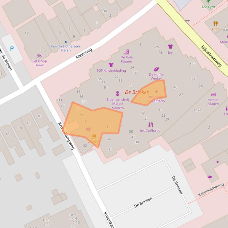 Kaart van postcodegebied 9752BW.