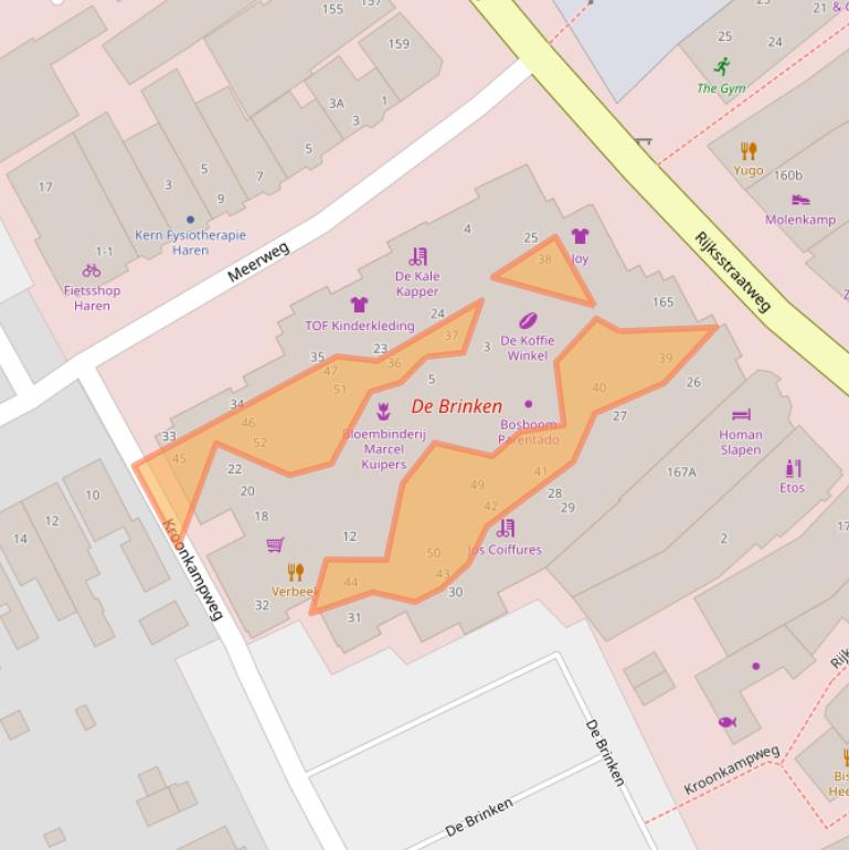 Kaart van postcodegebied 9752BZ.