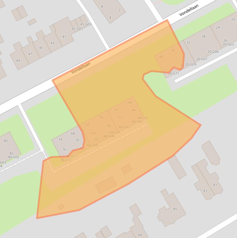 Kaart van postcodegebied 9752ED.