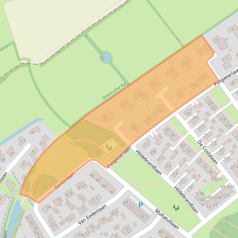 Kaart van postcodegebied 9752EW.