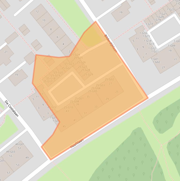 Kaart van postcodegebied 9752GB.