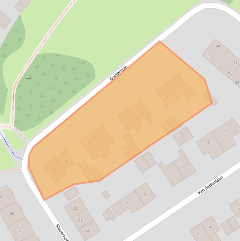 Kaart van postcodegebied 9752GJ.