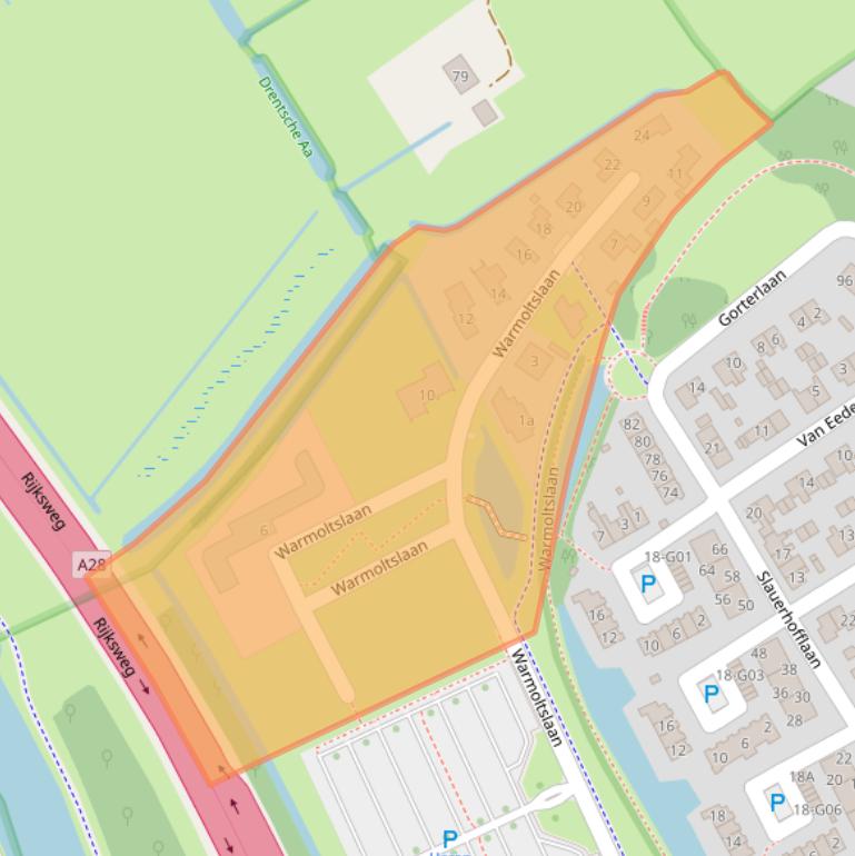 Kaart van postcodegebied 9752GR.