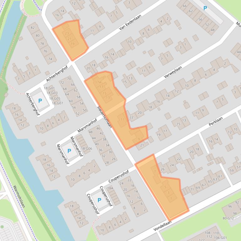 Kaart van postcodegebied 9752HA.