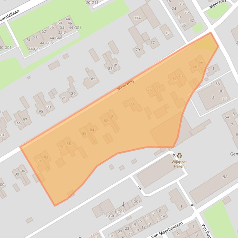 Kaart van postcodegebied 9752JK.