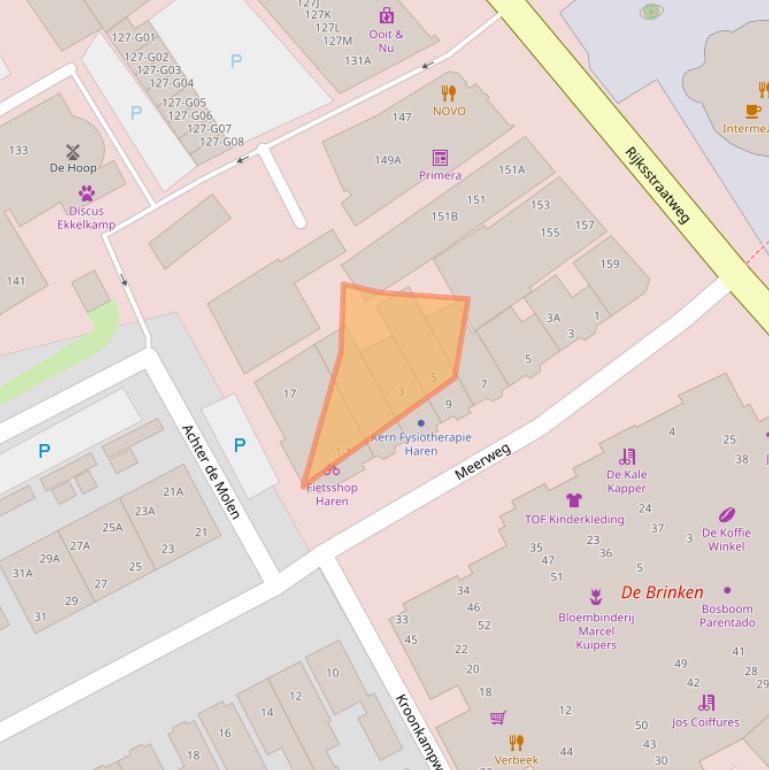 Kaart van postcodegebied 9752JP.