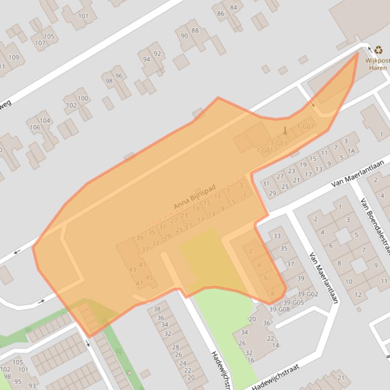 Kaart van postcodegebied 9752JR.