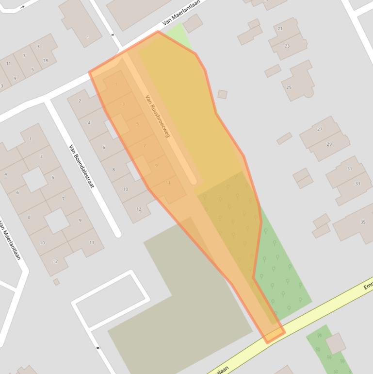 Kaart van postcodegebied 9752JW.