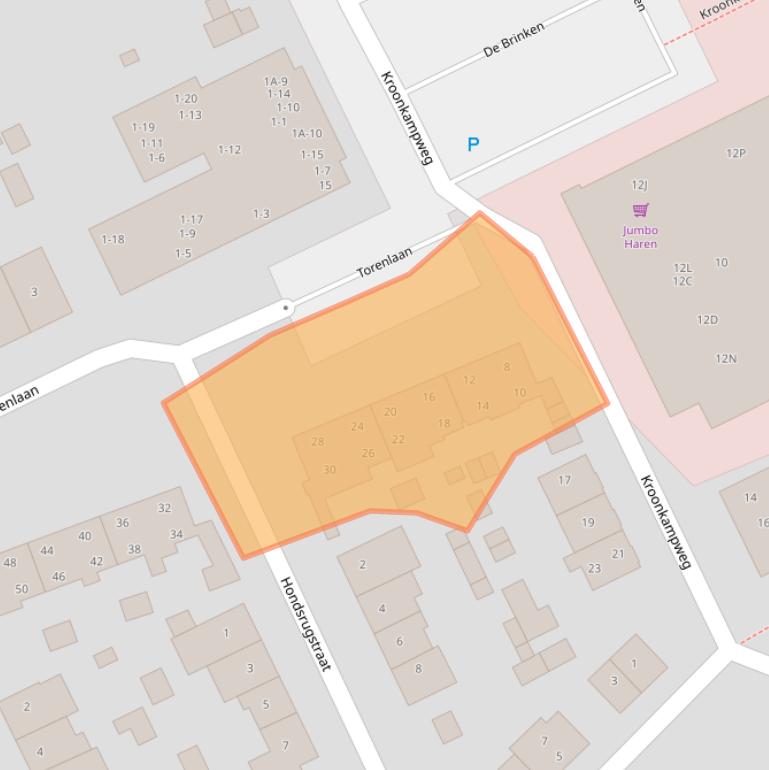 Kaart van postcodegebied 9752KC.