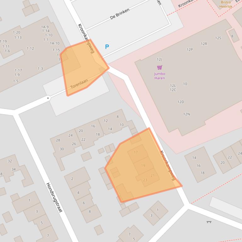 Kaart van postcodegebied 9752KE.