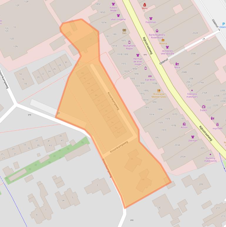 Kaart van postcodegebied 9752KJ.