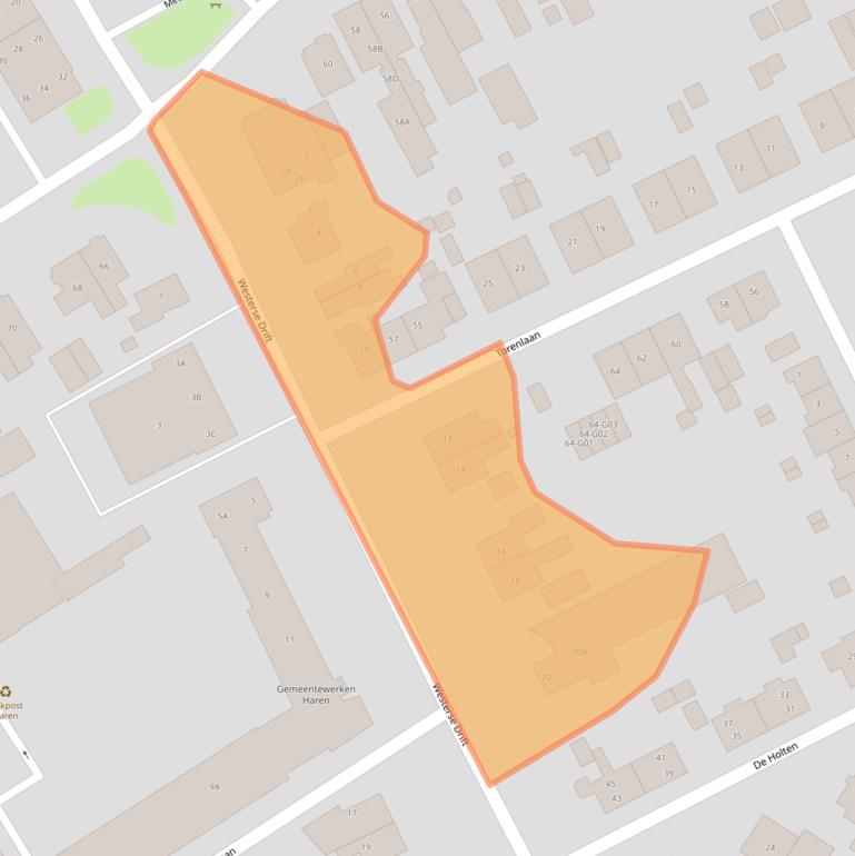 Kaart van postcodegebied 9752LG.