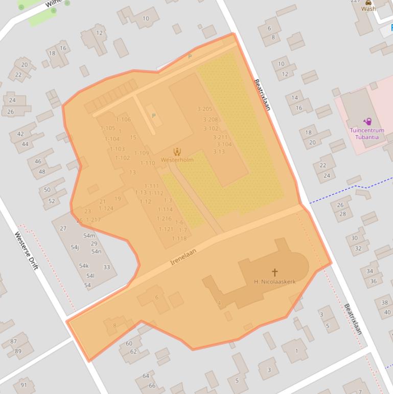 Kaart van postcodegebied 9752LS.