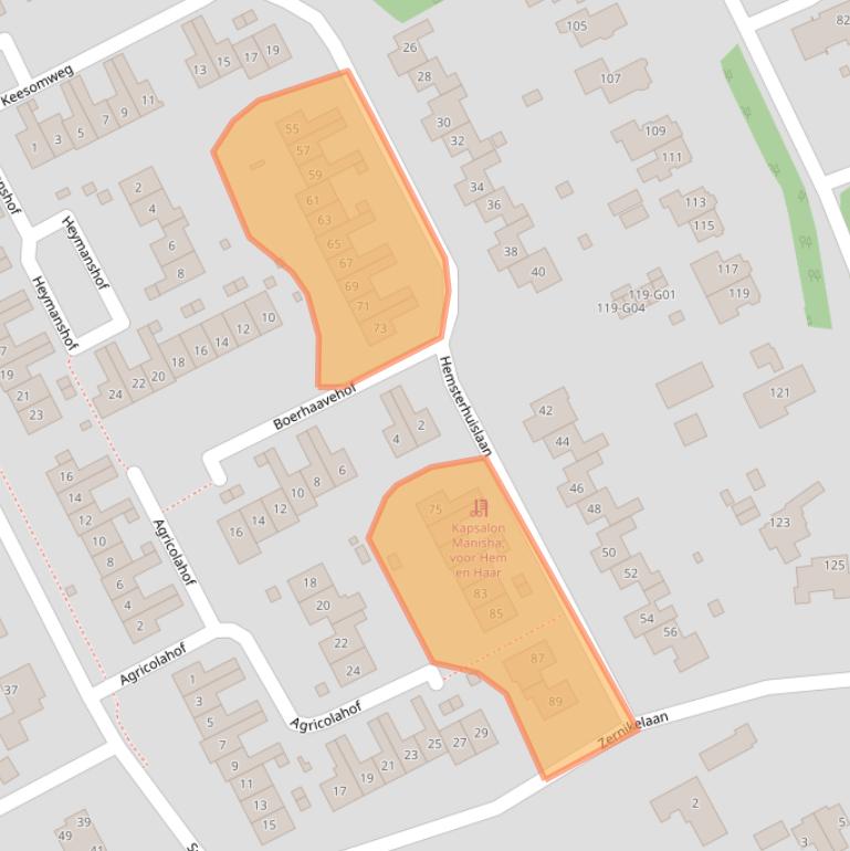 Kaart van postcodegebied 9752NC.