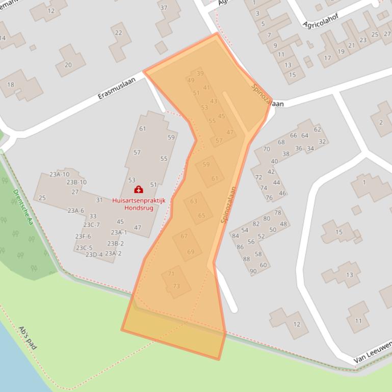 Kaart van postcodegebied 9752NP.