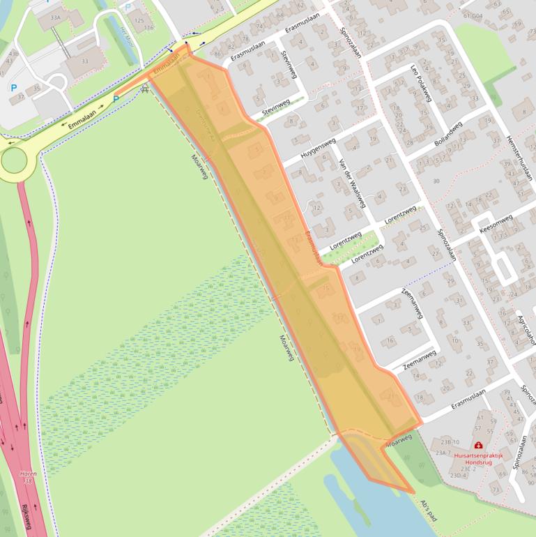 Kaart van postcodegebied 9752PD.
