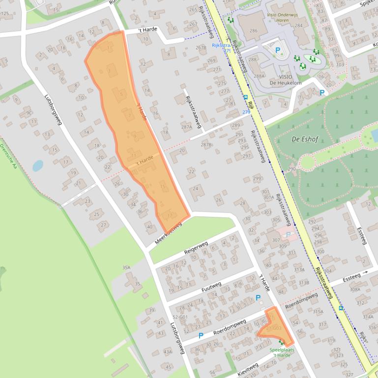 Kaart van postcodegebied 9752VC.