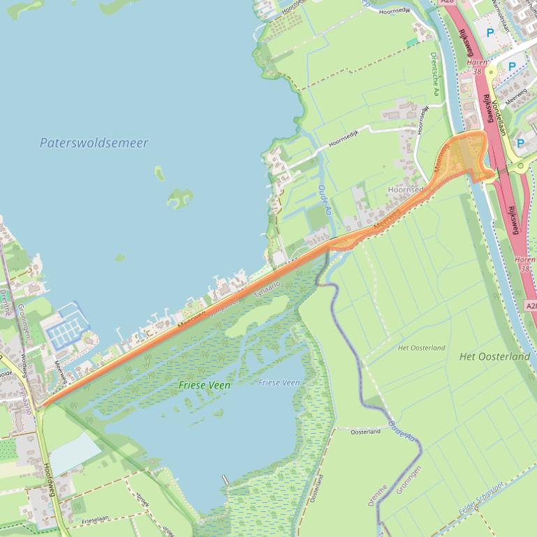 Kaart van postcodegebied 9752XE.