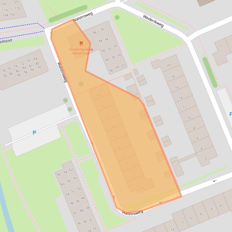 Kaart van postcodegebied 9753AK.