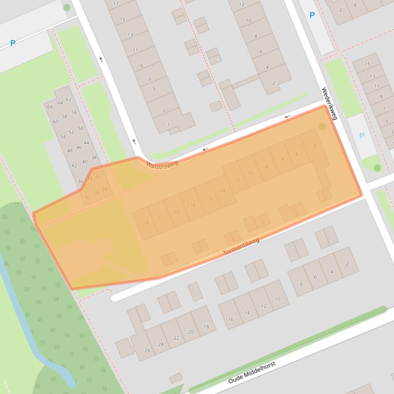 Kaart van postcodegebied 9753AL.