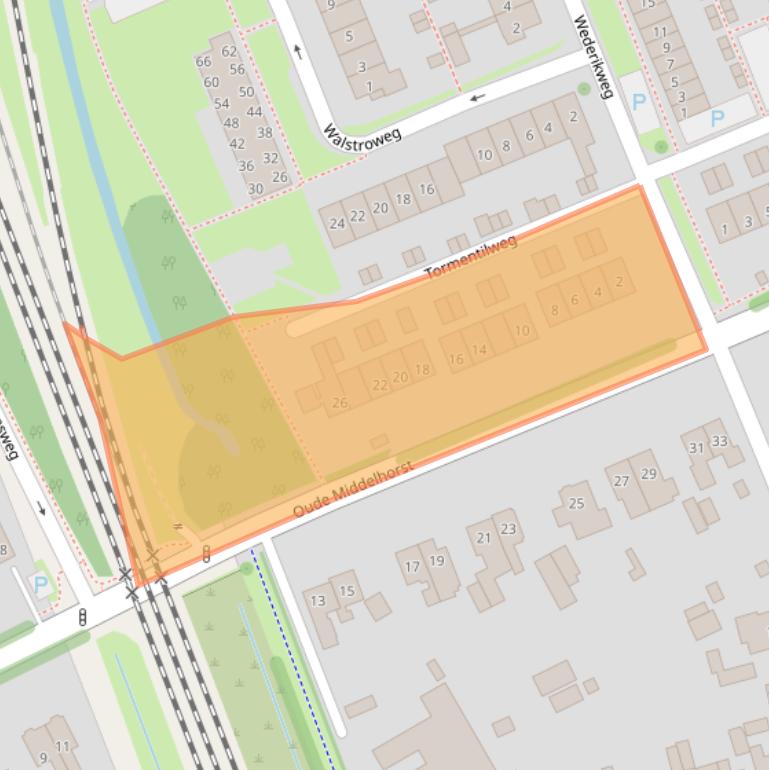 Kaart van postcodegebied 9753AW.