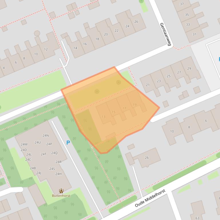 Kaart van postcodegebied 9753BA.