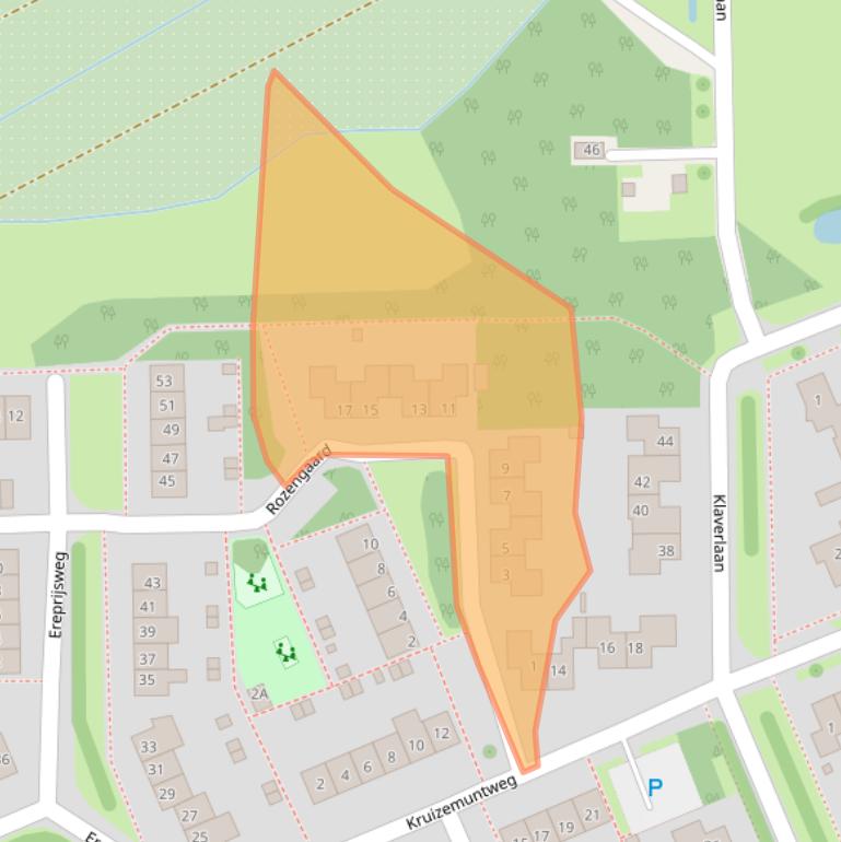 Kaart van postcodegebied 9753BK.