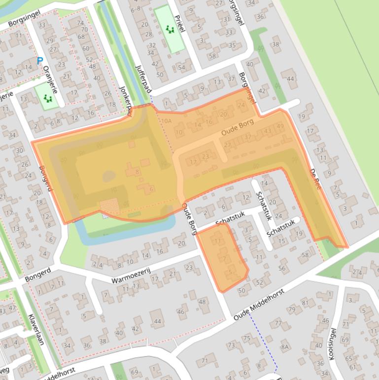 Kaart van postcodegebied 9753BV.