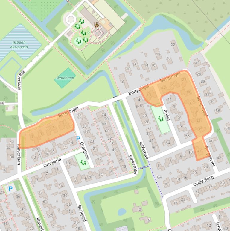 Kaart van postcodegebied 9753CD.