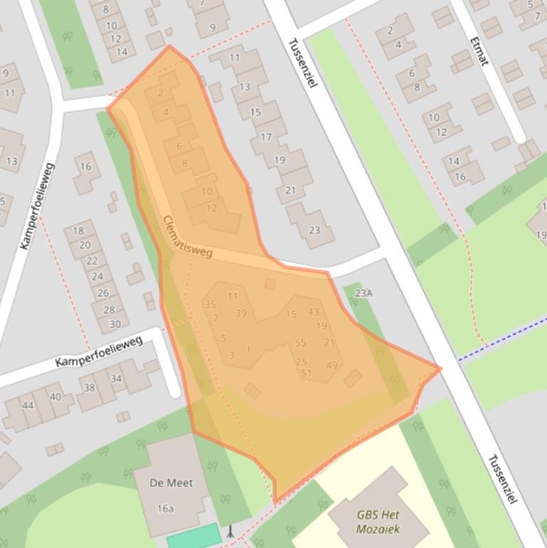 Kaart van postcodegebied 9753EM.