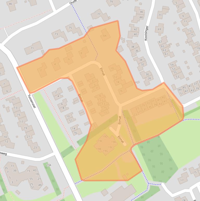 Kaart van postcodegebied 9753EW.
