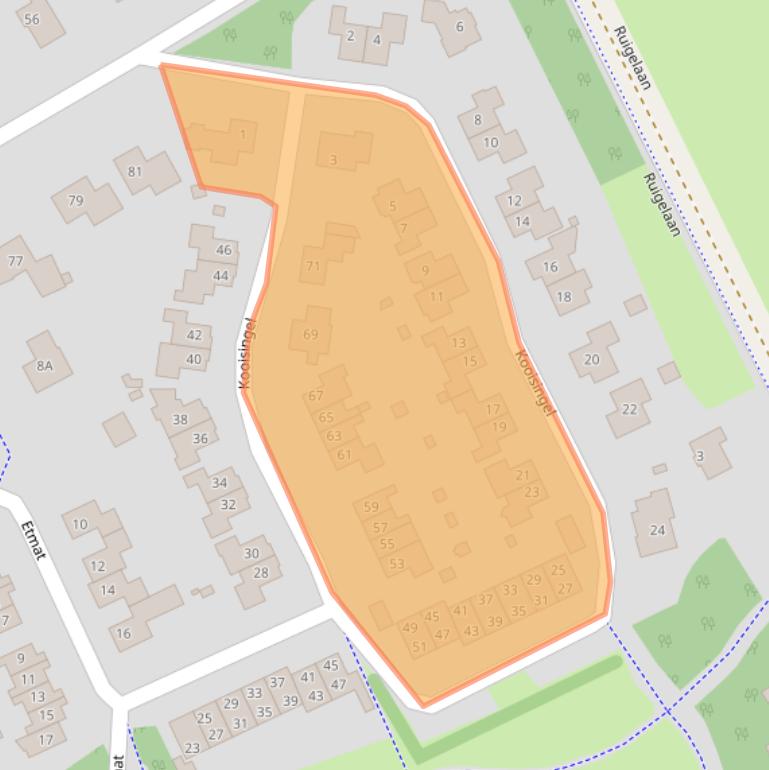 Kaart van postcodegebied 9753EZ.