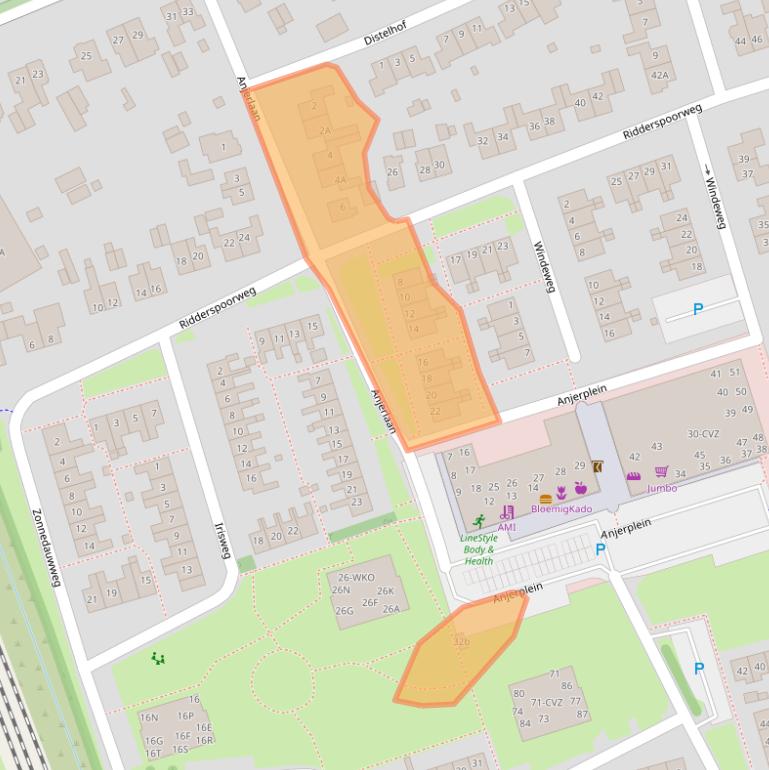 Kaart van postcodegebied 9753GC.
