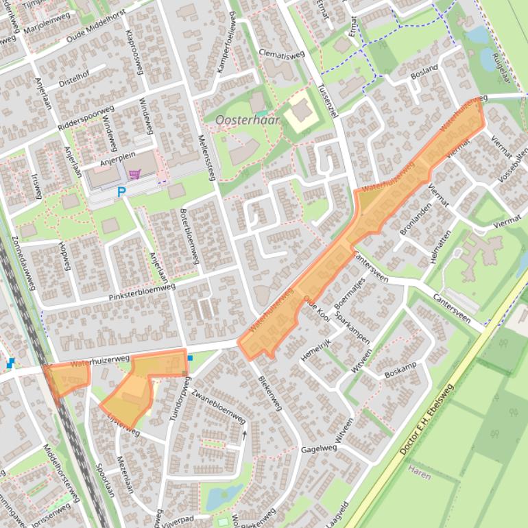 Kaart van postcodegebied 9753HP.