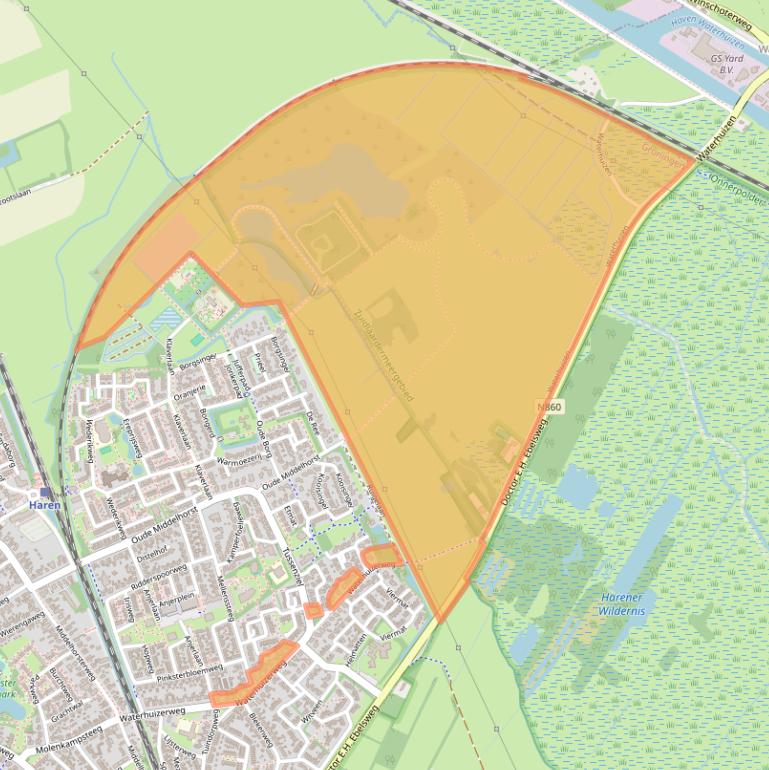 Kaart van postcodegebied 9753HS.