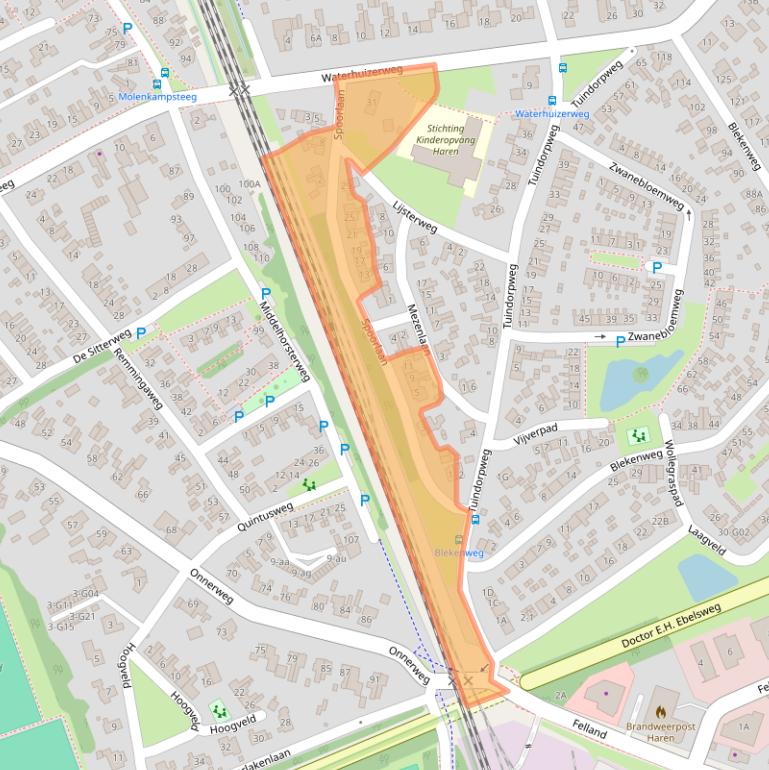 Kaart van postcodegebied 9753HV.