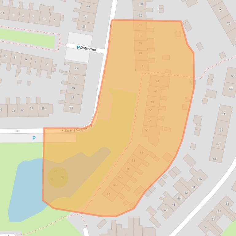 Kaart van postcodegebied 9753JJ.