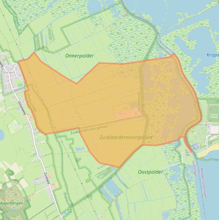 Kaart van postcodegebied 9755TN.