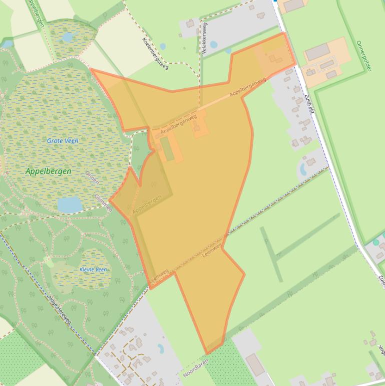 Kaart van postcodegebied 9755TS.