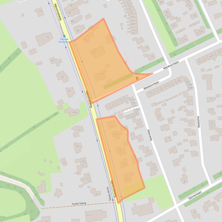 Kaart van postcodegebied 9756AJ.