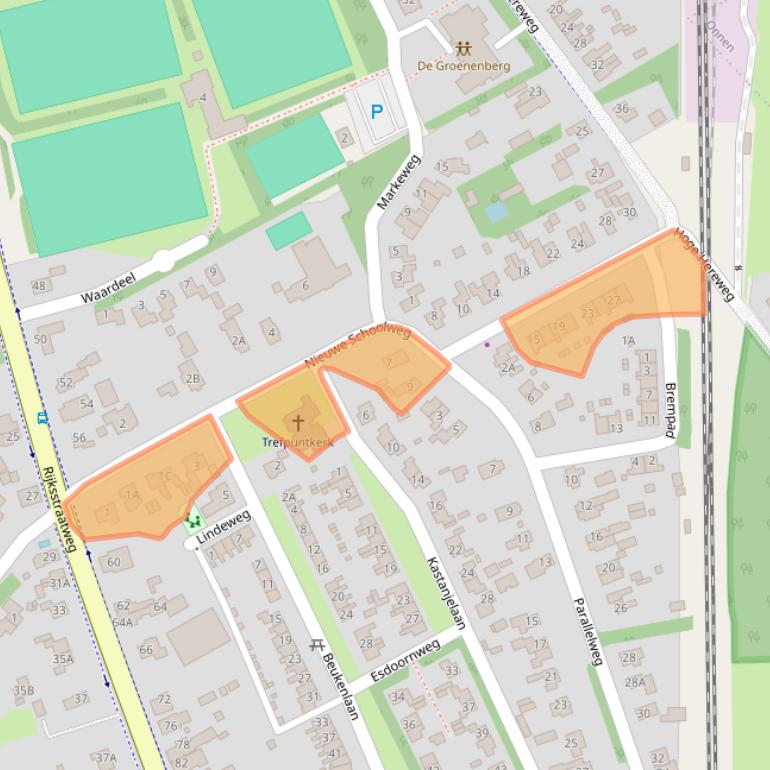 Kaart van postcodegebied 9756BA.