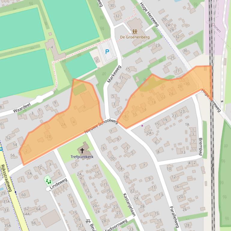 Kaart van postcodegebied 9756BB.