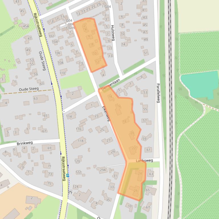 Kaart van postcodegebied 9756BS.