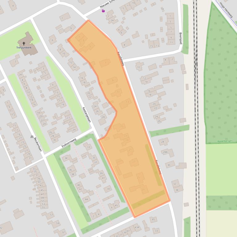 Kaart van postcodegebied 9756CA.