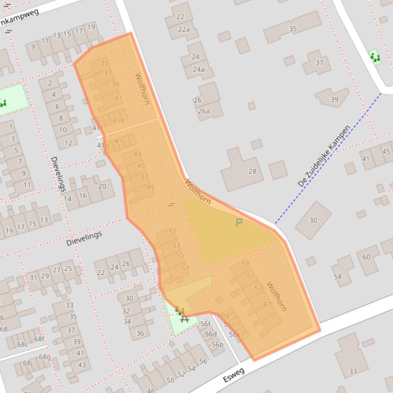 Kaart van postcodegebied 9761BB.