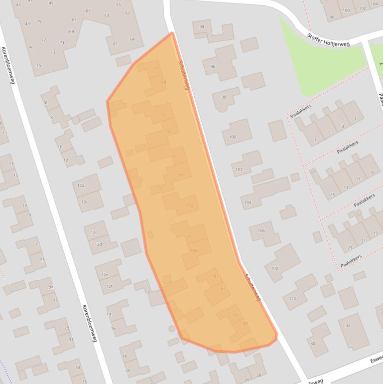 Kaart van postcodegebied 9761CH.